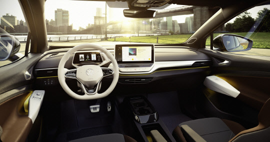 The new Volkswagen ID.4 실내. <폭스바겐 제공>
